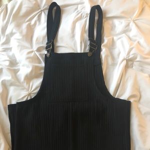 BLACK OVERALL DRESS